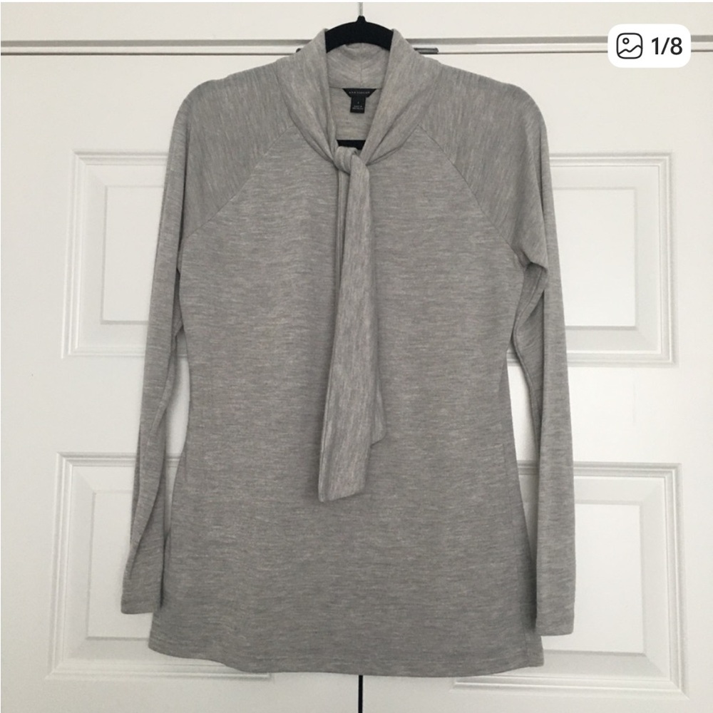 Ann Taylor Light Gray Blouse